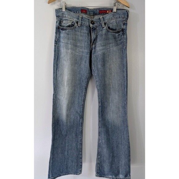 Express x2 Jeans Womens  Size 6s Eva Bootcut Denim Low Rise - Picture 1 of 7